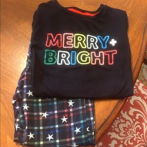 Cat & Jack Black 'Merry + Bright' Kids Pajama Set